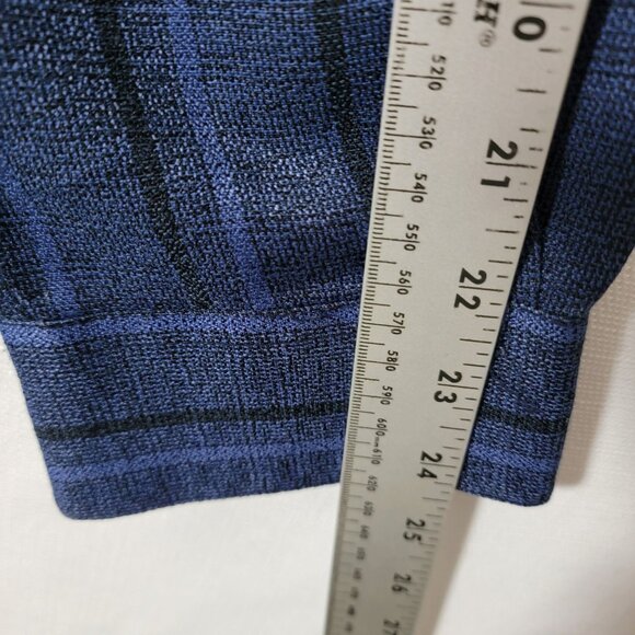 City Streets Mens Dress/Casual Shirt Sz L Button Down Long Sleeve Blue & Black - Picture 8 of 10